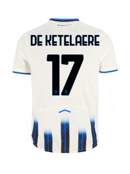 Moški Nogometna dresi replika Atalanta Charles De Ketelaere #17 Gostujoči 2025-26 Kratek rokav